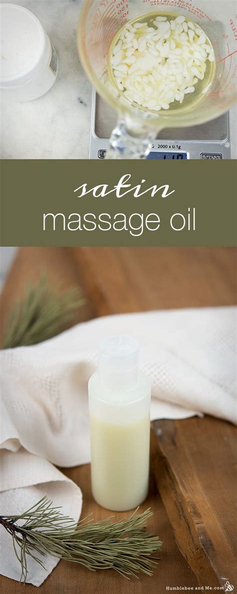 Satin Massage Oil Humblebee And Me Homemade Massage Oil Recipes