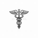 Medical Outline Icon Doodle Drawn Hand Caduceus Symbol Hospital Snake Logo Vector Illustrations Snakes Wings Infographic Star sketch template