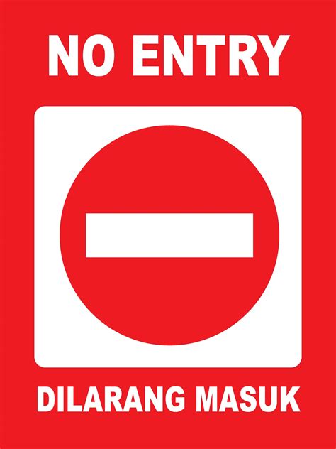 dilarang masuk  entry sign mm  mm  mm rigid pvc sign lazada