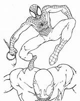 Coloring Spiderman Spider sketch template