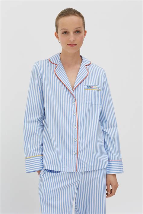 blue striped cotton pyjama set pajama set cotton pyjamas cotton pajama sets