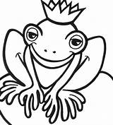Frog Coloring Pages Prince Outline Cute Printable Frogs Drawing Clipart Color Clip Print Clipartmag Happy Star Use Library Coqui Getdrawings sketch template