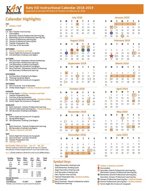 katy isd   calendar customize  print