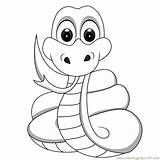Snake Coloring Pages Printable Kids Snakes Cute Animal Reptile Baby Animals Colouring Cartoon Clipart Color Books Sheets Print Library Draw sketch template