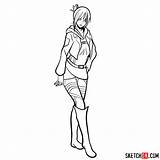 Attack Titan Annie Draw Coloring Pages Anime Sketchok Leonhardt Step Drawing Tutorials sketch template