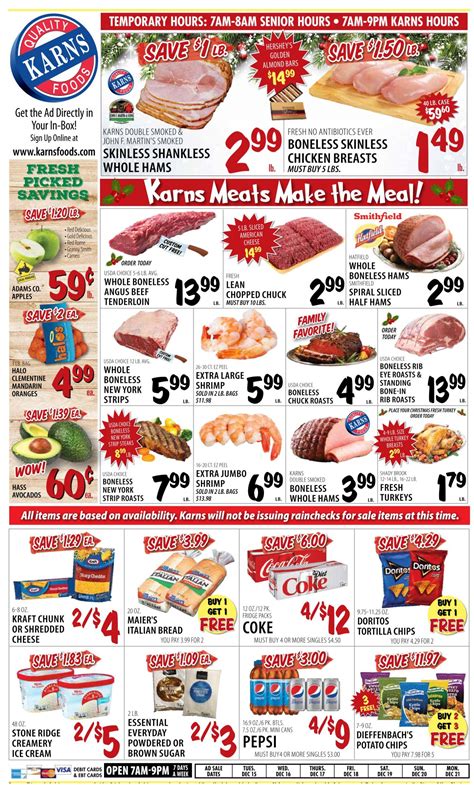 karns foods weekly ad food ads grocery ads weekly ads