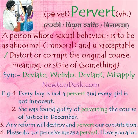 pervert meaning one whose sexual behavior is immoral