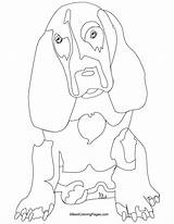 Coloring Basset Hound Pages Bestcoloringpages Kids Dog Detailed sketch template