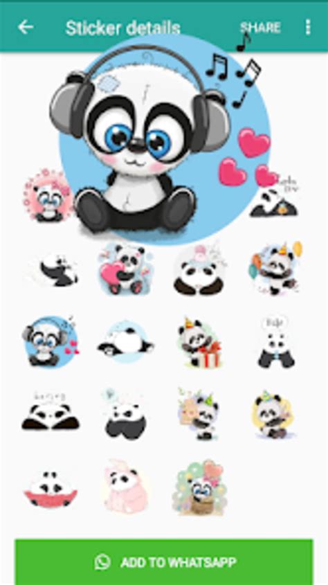 wastickerapps cute panda stick  android
