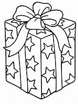 Coloring Present Christmas Presents Pages Wrapped Kids sketch template
