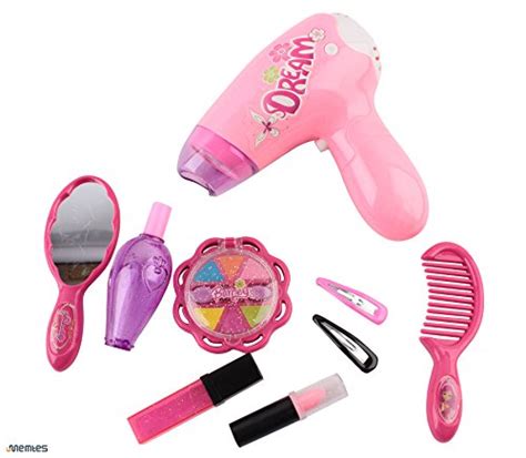 memtes® girls beauty salon fashion play set with hair dryer mirror