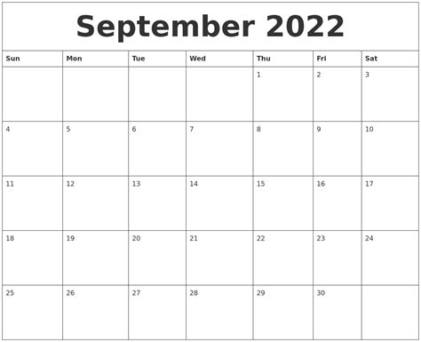september  cute printable calendar