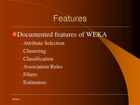 ppt evaluation of weka powerpoint presentation free download id