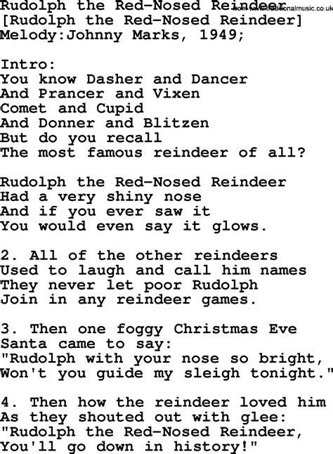 printable words  rudolph  red nosed reindeer words print