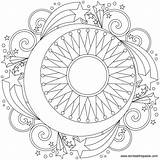 Sonne Vorlagen Besuchen Ausdrucken Sternschnuppen Sichelmond Mandalas sketch template