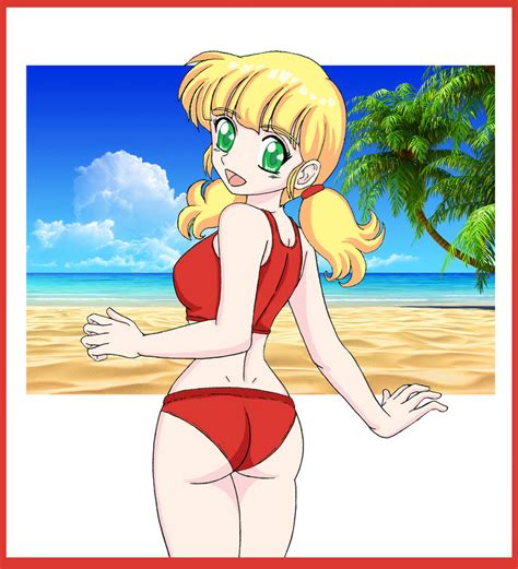 Rule 34 1girls Beach Bikini Blonde Hair Female Inspector Gadget