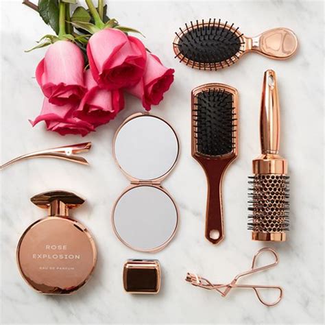 valentines day rose gold rose gold aesthetic hair tool set rose gold