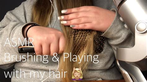 asmr brushing and playing with my hair youtube