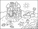 Coloring Pages Sandcastles Nicole Sand sketch template