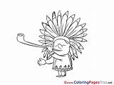 Coloring Indian Kids Sheet Title sketch template
