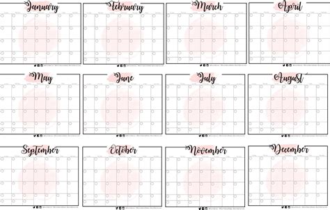 blank  month calendar bossfidence