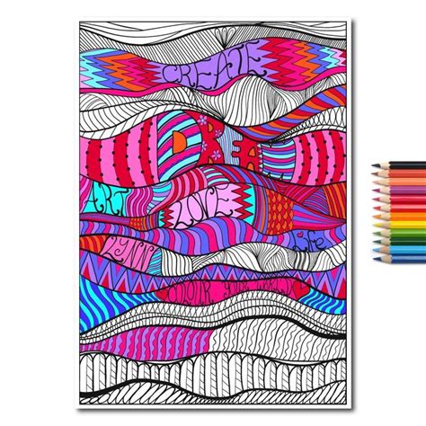 create colour colouring page vector  file etsy coloring pages