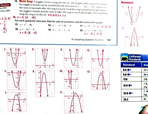 graphing quadratic functions worksheet answers algebra  db excelcom