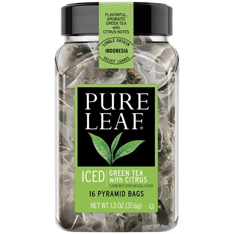 pure leaf iced tea bags green tea  citrus  ct walmartcom