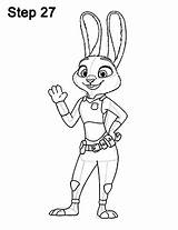 Zootopia Judy Draw Hopps Drawing Sketch Disney sketch template