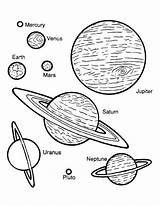 Planets Coloring Solar System Pages Planet Space Kids Earth Coloringstar Planeta sketch template