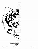 Symmetry Drawing Coloring Pages Worksheets Worksheet Symmetrical Kids Activities Activity Grade Half Tiger Sheets Face Hub Cat Draw Printable Animals sketch template