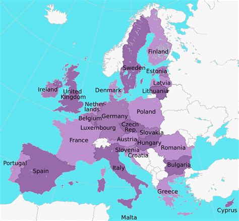 eu map european union map