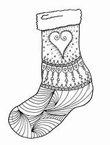 Christmas Coloring Stocking Pages Pattern Color Stockings Outline Getdrawings Colored Getcolorings sketch template