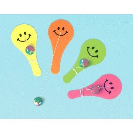 happy birthday paddle balls favours pack