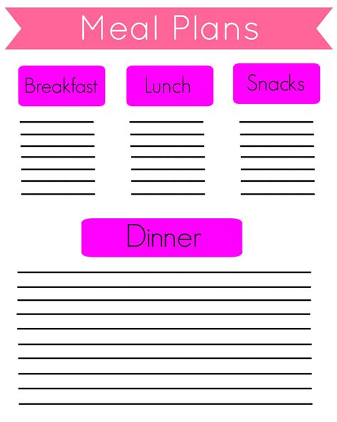 recipe collection binder printable kit weekly menu planning meal