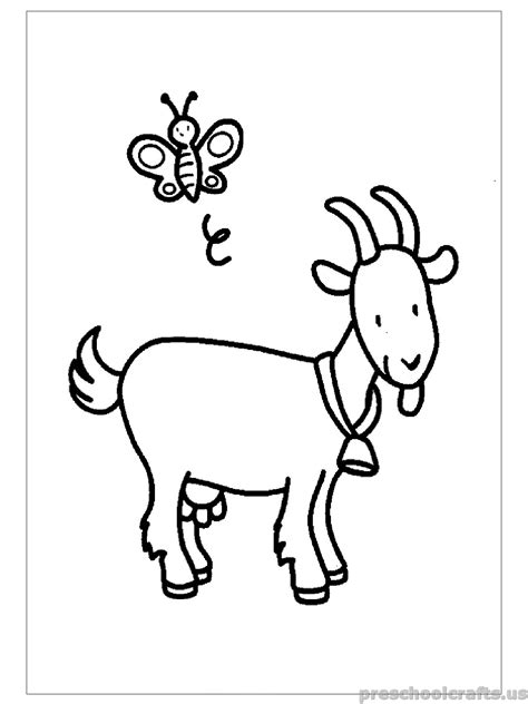 printable goat coloring pages  primary school preschool crafts