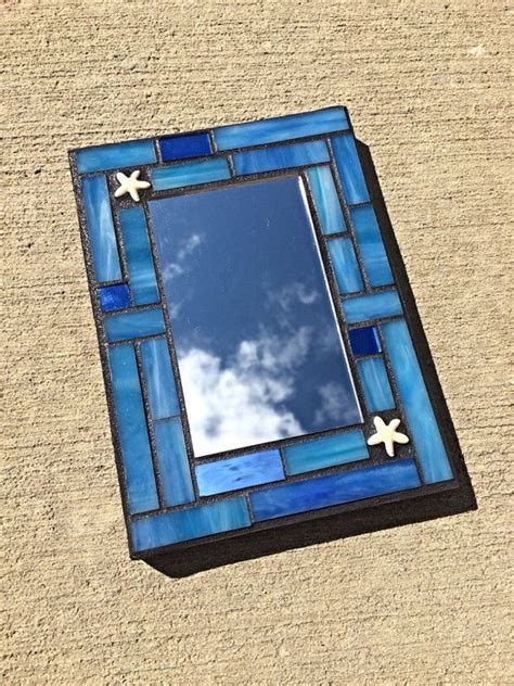 blue stained glass mosaic mirror glass mosaic mirror stained glass