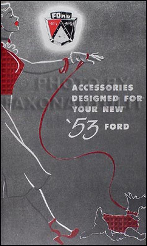 ford car reprint accessories catalog  illustrations