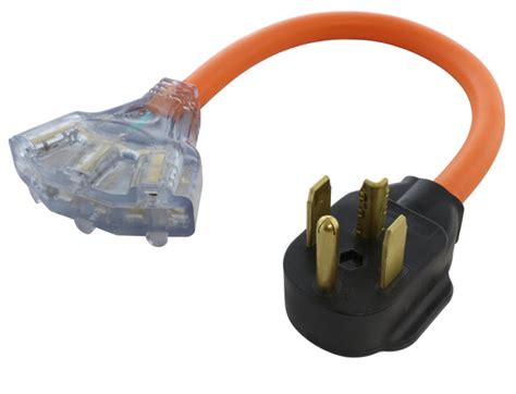 ft   prong dryer plug  nema   tri outlets  indicator ac connectors