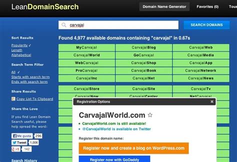 prueba lean domain search el buscador de dominios de automattic