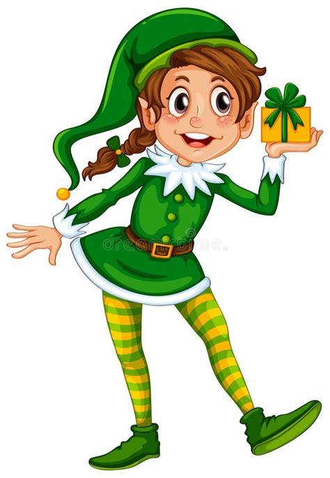 cute christmas elf stock vector illustration of drawing 11179531