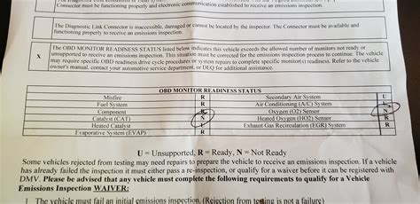 va emissionsobd monitor  ready status   pass   plates renewed dodge