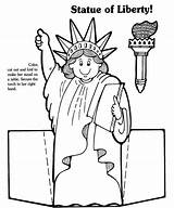 Liberty Statue Coloring Pages Uncle Sam 4th July Lady Kindergarten Cutouts Color Printable Scholastic 1990 Paper Sheet Getcolorings Print Popular sketch template