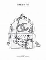Chanel Drawing Perfume Sketches Bags Illustration Getdrawings Backpack Fashion sketch template