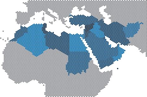 circle shape  gulf countries  nearby countries map vector illustration stock illustration
