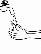 Washing Hands Coloring Wash Drawing Pages Hand Handwashing Kids Getdrawings Comments sketch template