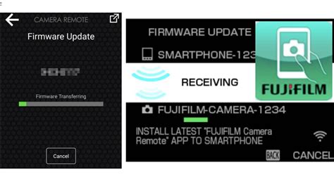 update  fujifilm camera firmware   camera remote app   firmware update