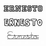 Ernesto sketch template