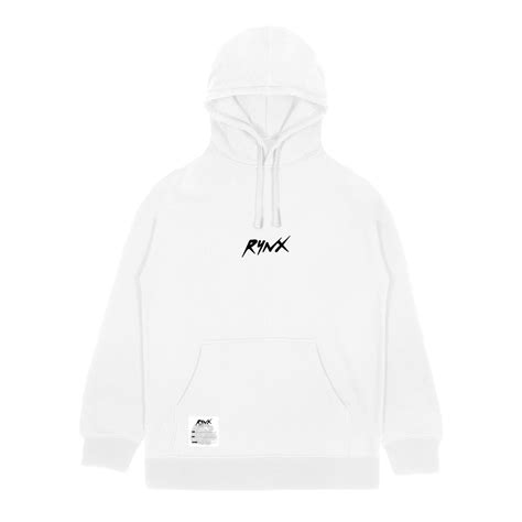 rynx logo hoodie white rynx official merch