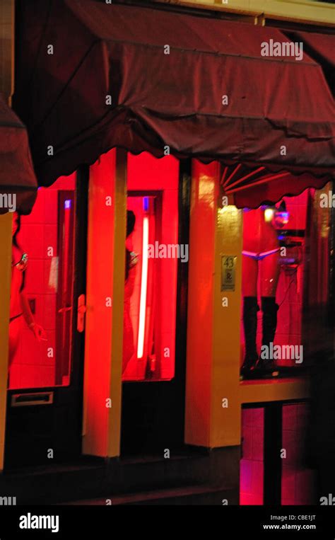 Prostituierte Zimmer Nachts Im Rotlichtviertel Amsterdam Noord